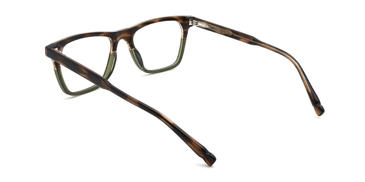 Écaille de tortue verte Hogan Lunettes - Rectangle Glasses
