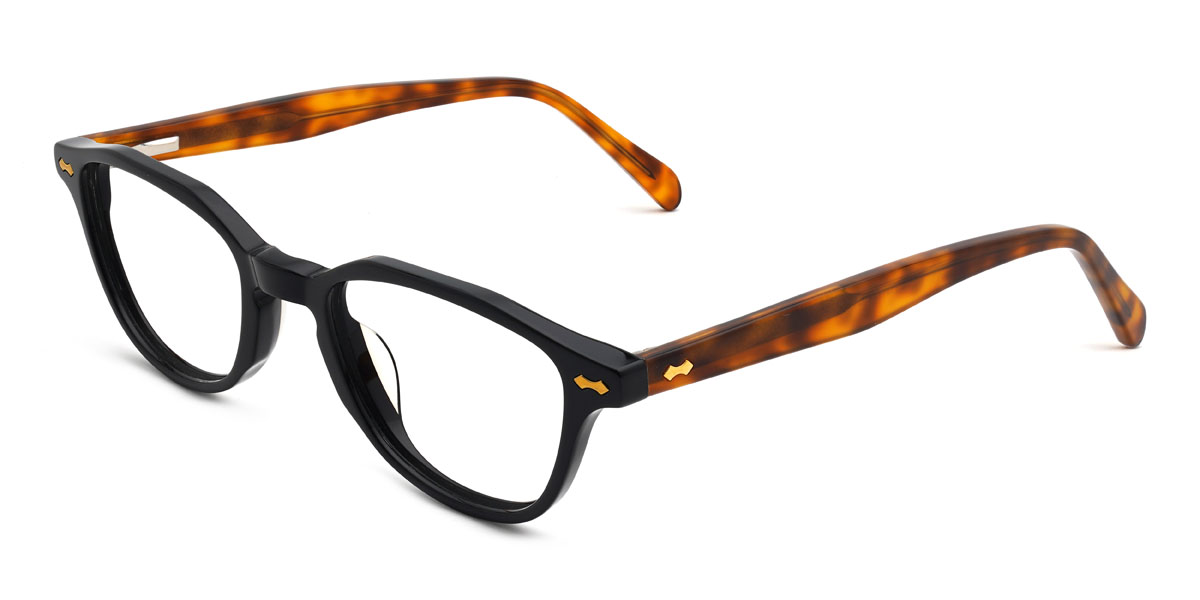 Noir Daris Lunettes - Rectangle Glasses