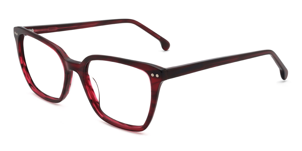 Rouge Écaille de tortue Jacquelyn Lunettes - Rectangle Glasses