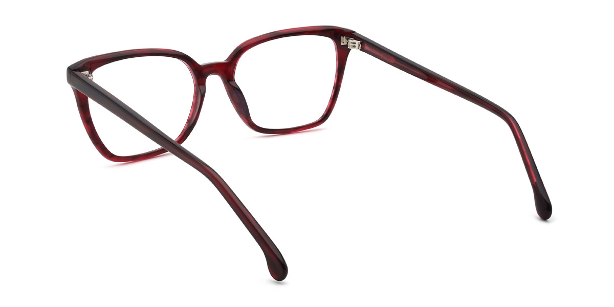 Rouge Écaille de tortue Jacquelyn Lunettes - Rectangle Glasses