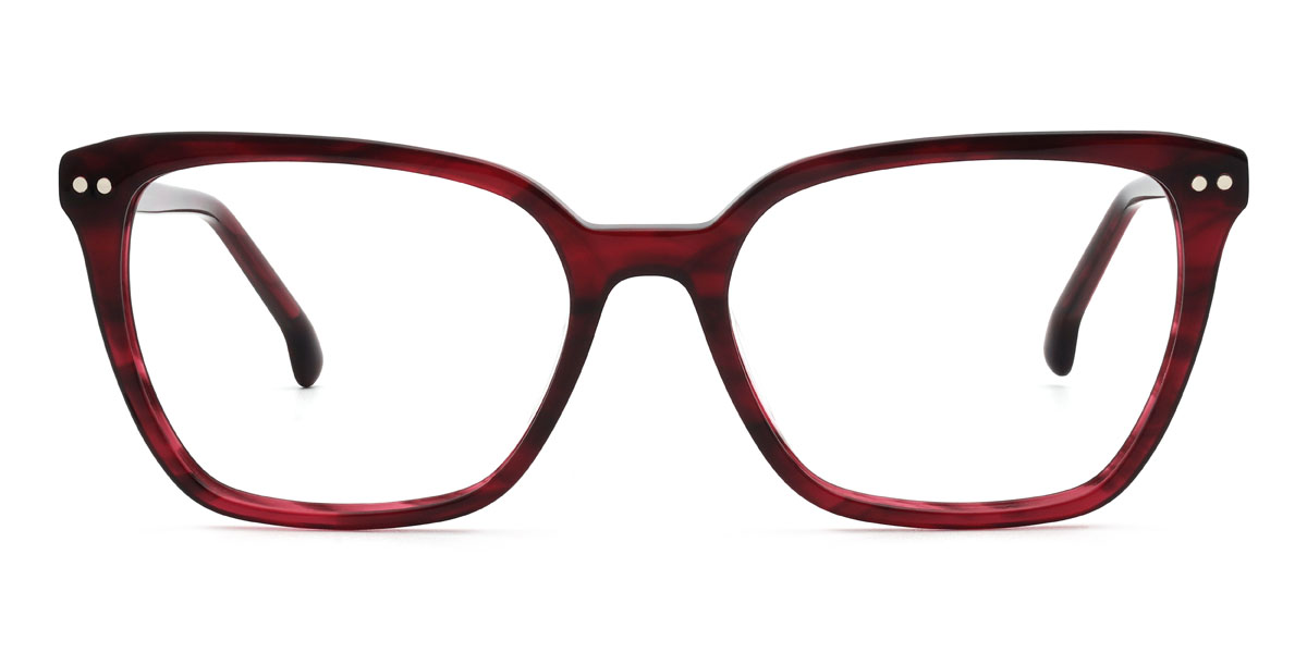 Rouge Écaille de tortue Jacquelyn Lunettes - Rectangle Glasses