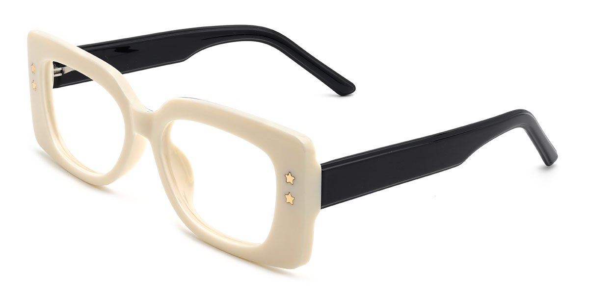 Cream Ramya Glasses - Rectangle Glasses