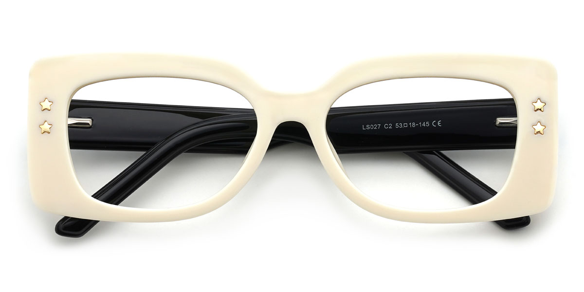 Cream Ramya Glasses - Rectangle Glasses
