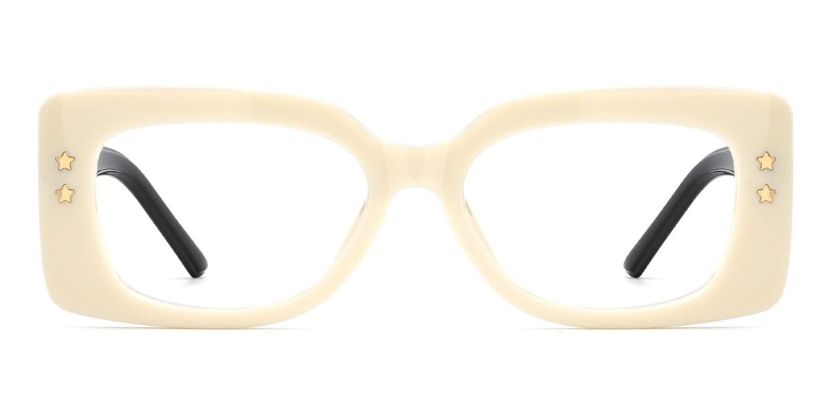Cream Ramya - Rectangle Glasses