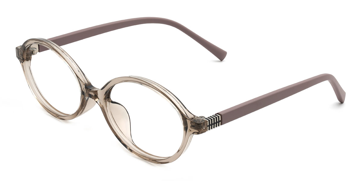Clear Grey Hattie Glasses - Oval Glasses