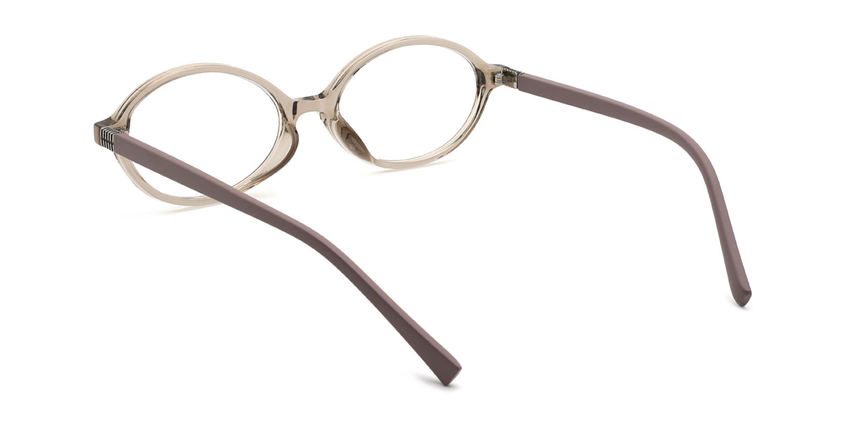 Clear Grey Hattie Glasses - Oval Glasses