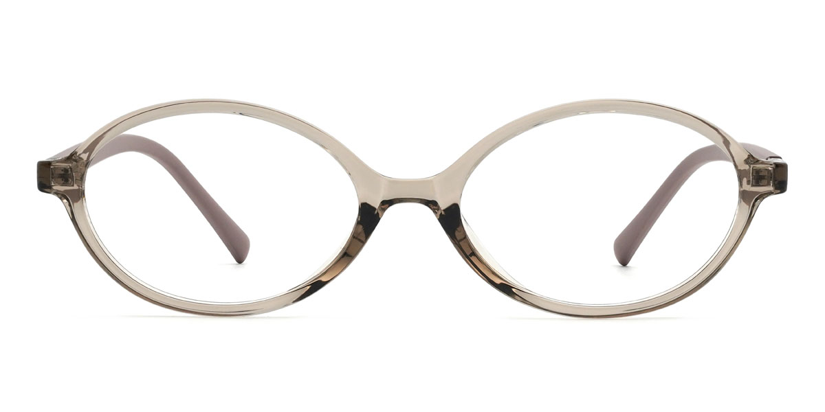 Clear Grey Hattie - Oval Glasses