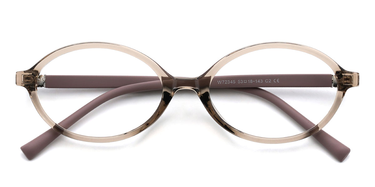 Clear Grey Hattie Glasses - Oval Glasses