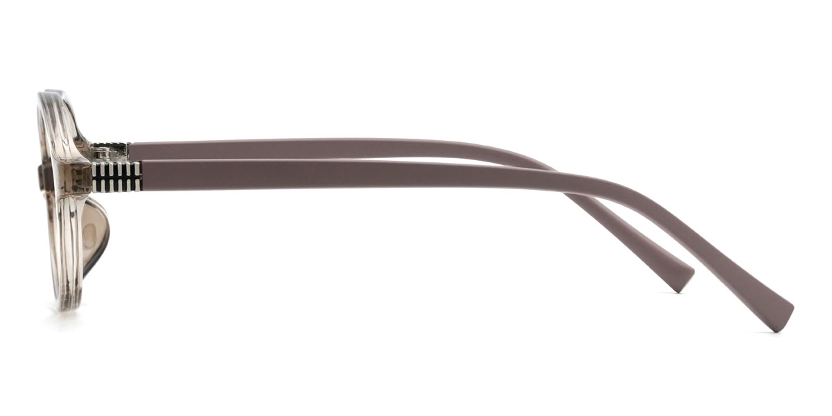 Clear Grey Hattie Glasses - Oval Glasses
