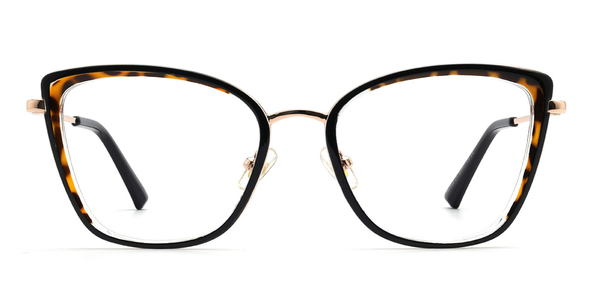 Noir Écaille de tortue Gladys Lunettes - Cat Eye Glasses