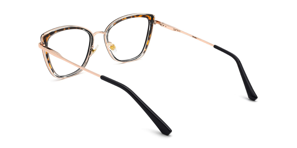 Noir Écaille de tortue Gladys Lunettes - Cat Eye Glasses