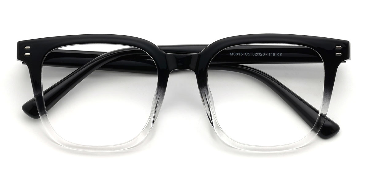 Noir Transparent Fabrizio Lunettes - Square Glasses