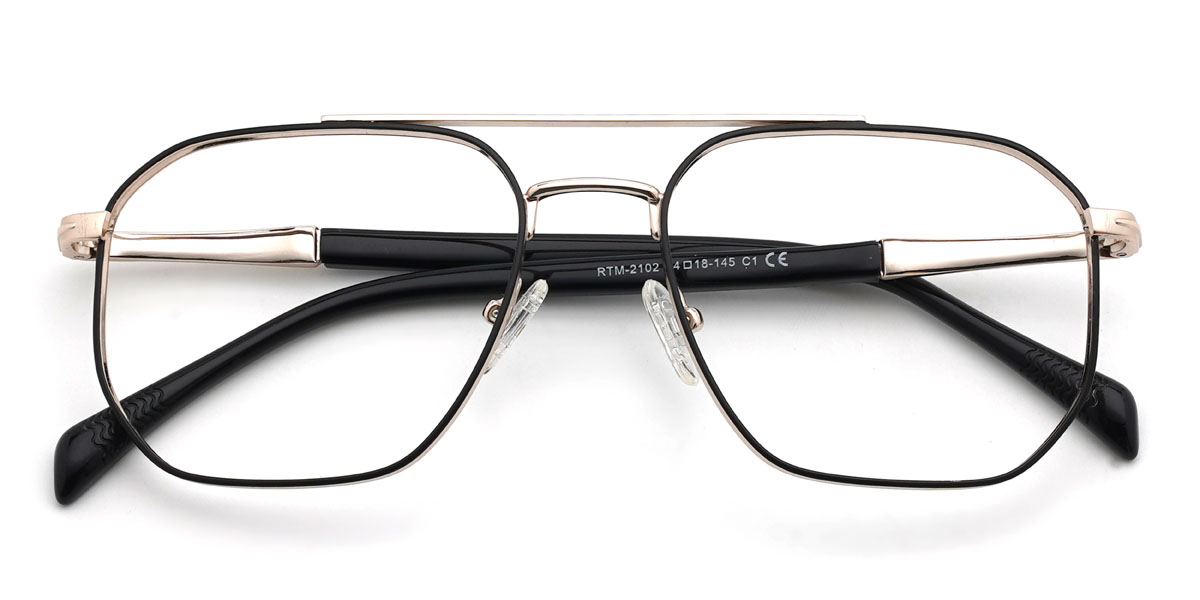 Fekete Pratham Szemüveg - Aviator Glasses