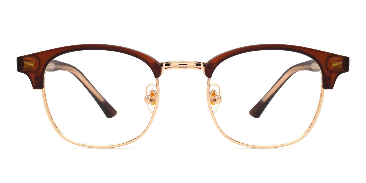 Doré Brun Posey Lunettes - Rectangle Glasses