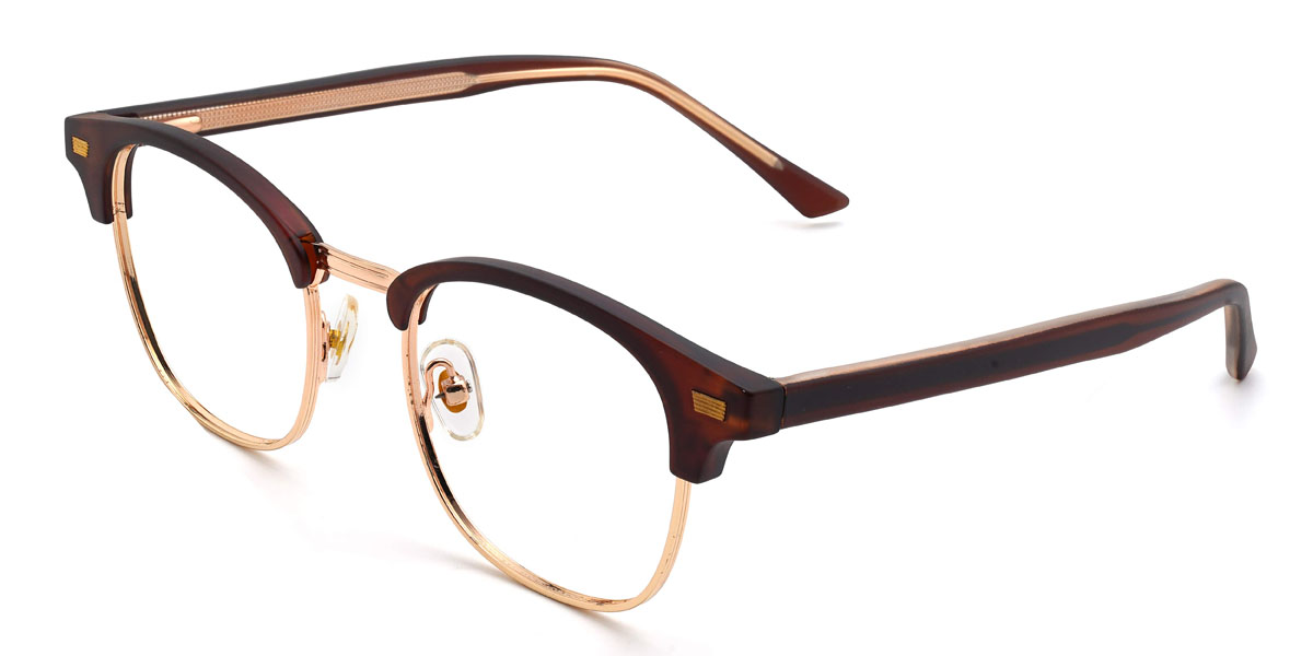 Doré Brun Posey Lunettes - Rectangle Glasses