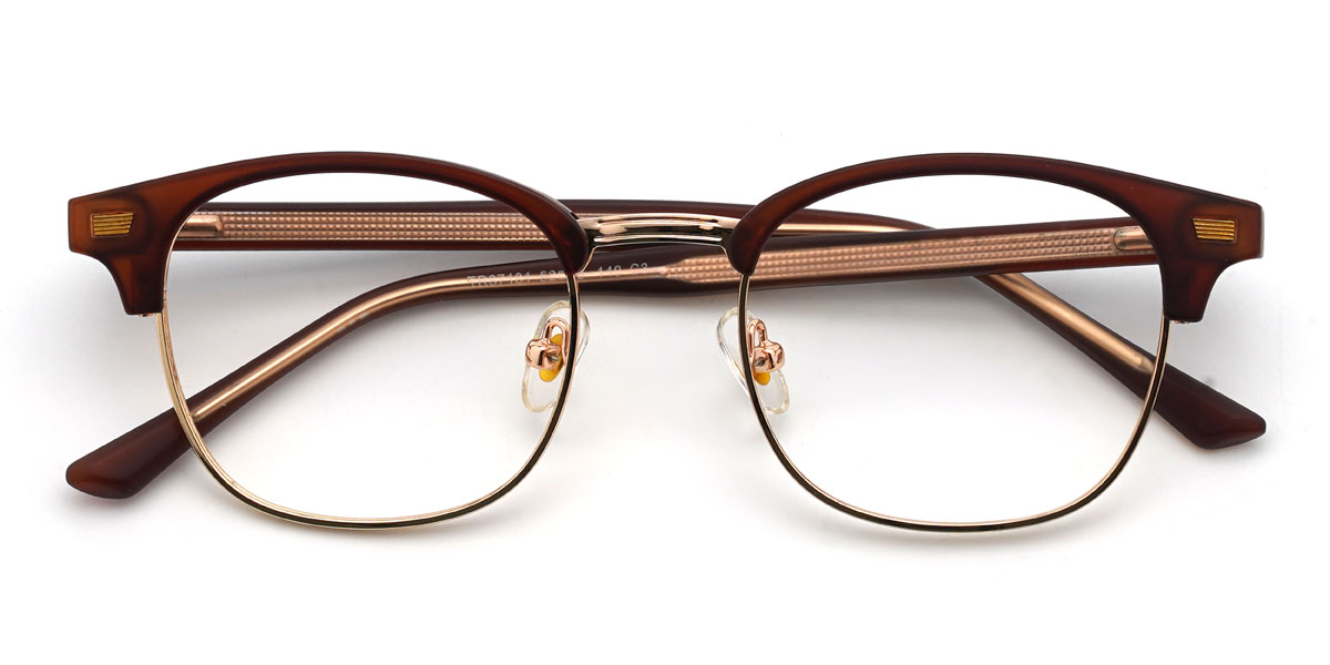 Doré Brun Posey Lunettes - Rectangle Glasses