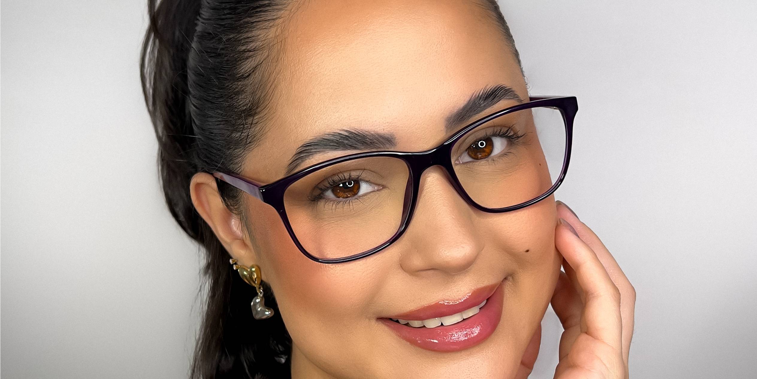 Deep Purple Marisol Glasses - Rectangle Glasses