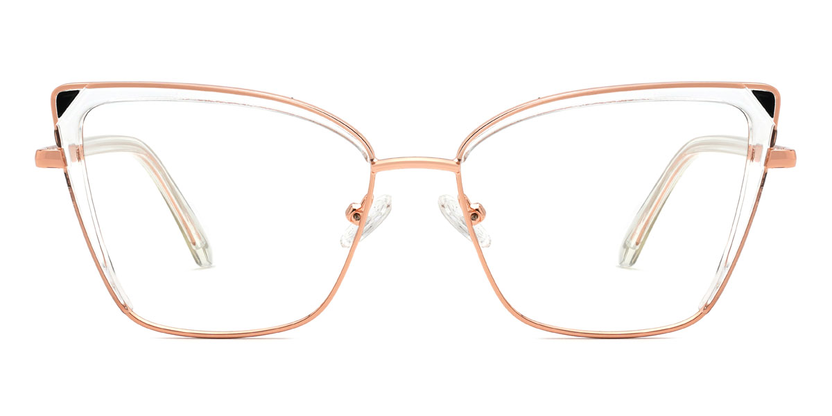 Gold Clear Karoline Glasses - Cat Eye Glasses
