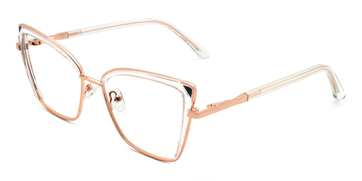 Gold Clear Karoline Glasses - Cat Eye Glasses