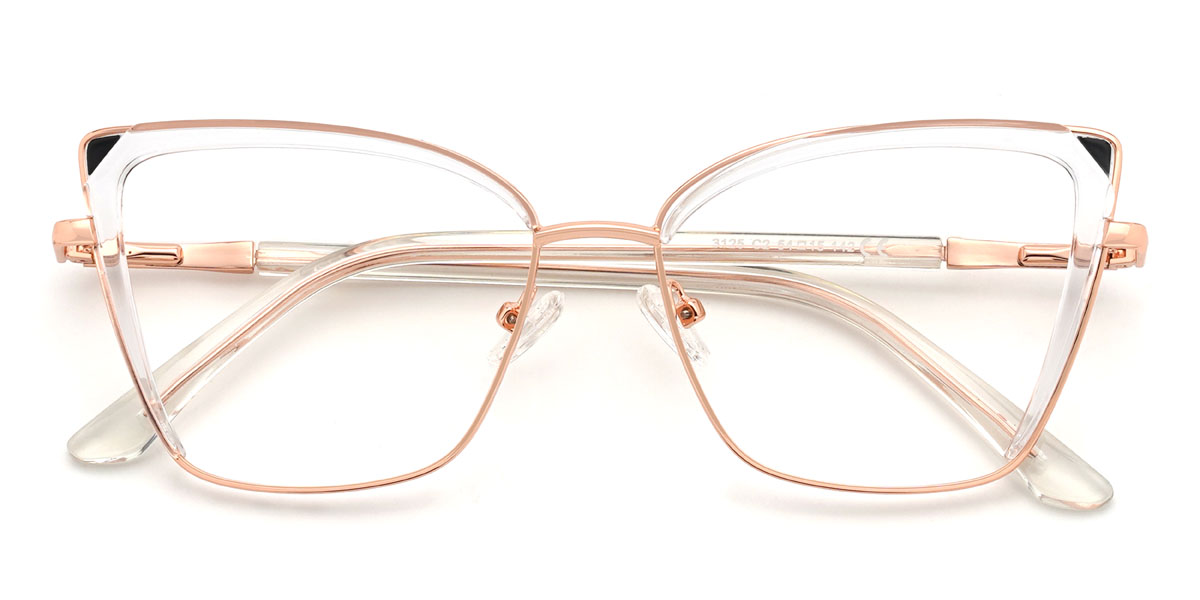 Gold Clear Karoline Glasses - Cat Eye Glasses
