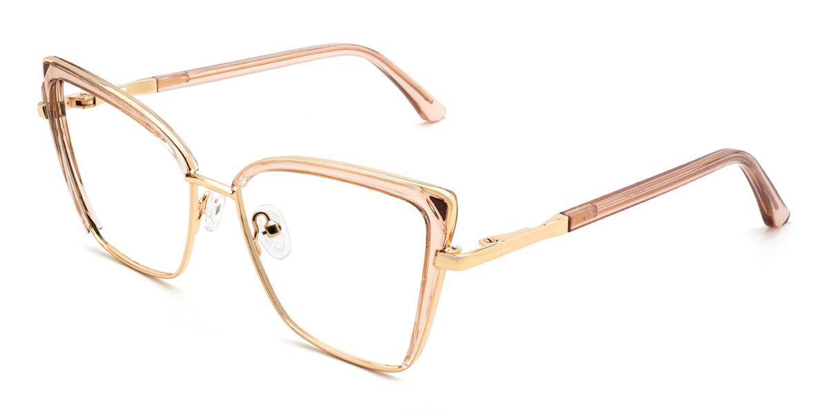 Gold Tawny Karoline Glasses - Cat Eye Glasses