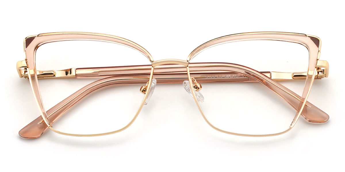 Gold Tawny Karoline Glasses - Cat Eye Glasses