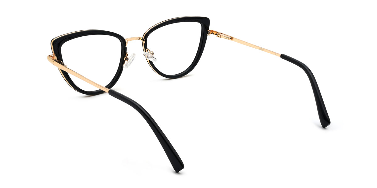 Black Simona Glasses - Cat Eye Glasses