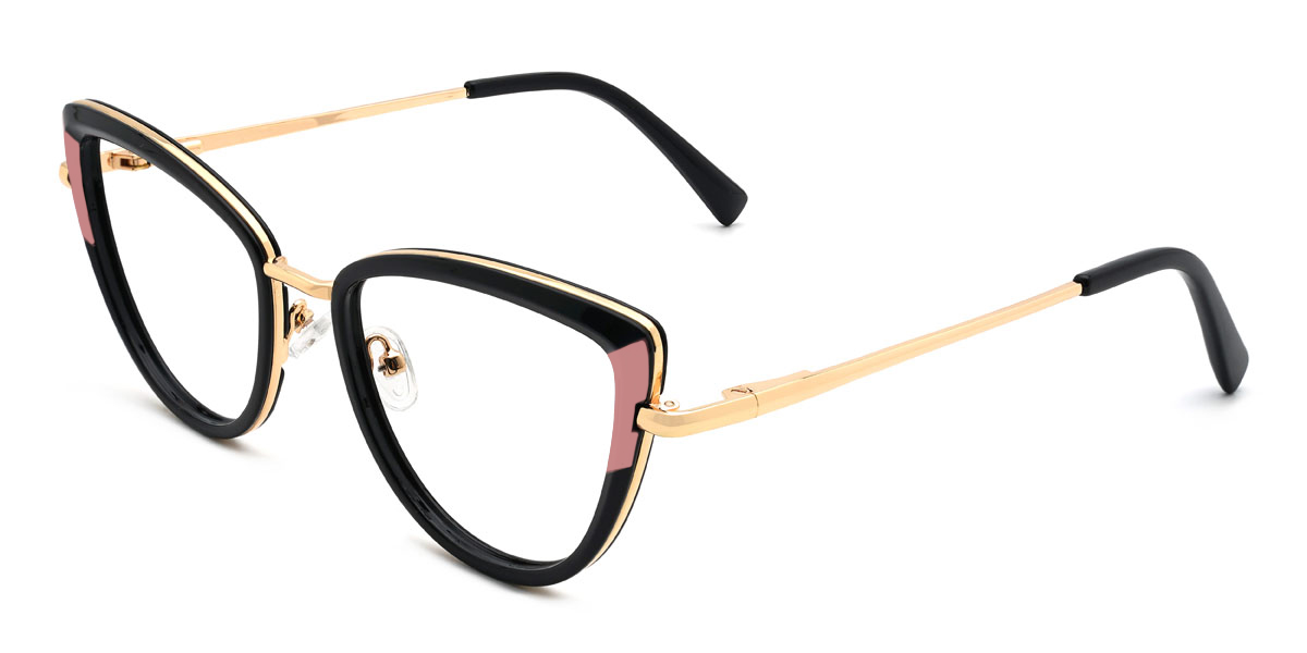 Black Simona Glasses - Cat Eye Glasses