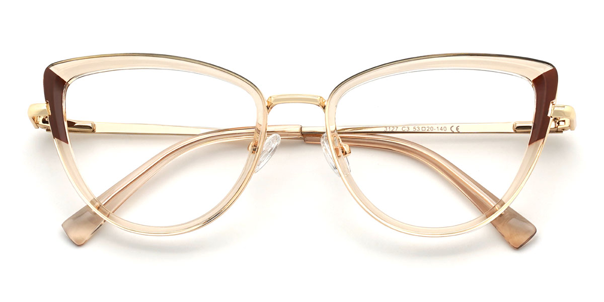 Champagne Simona Glasses - Cat Eye Glasses