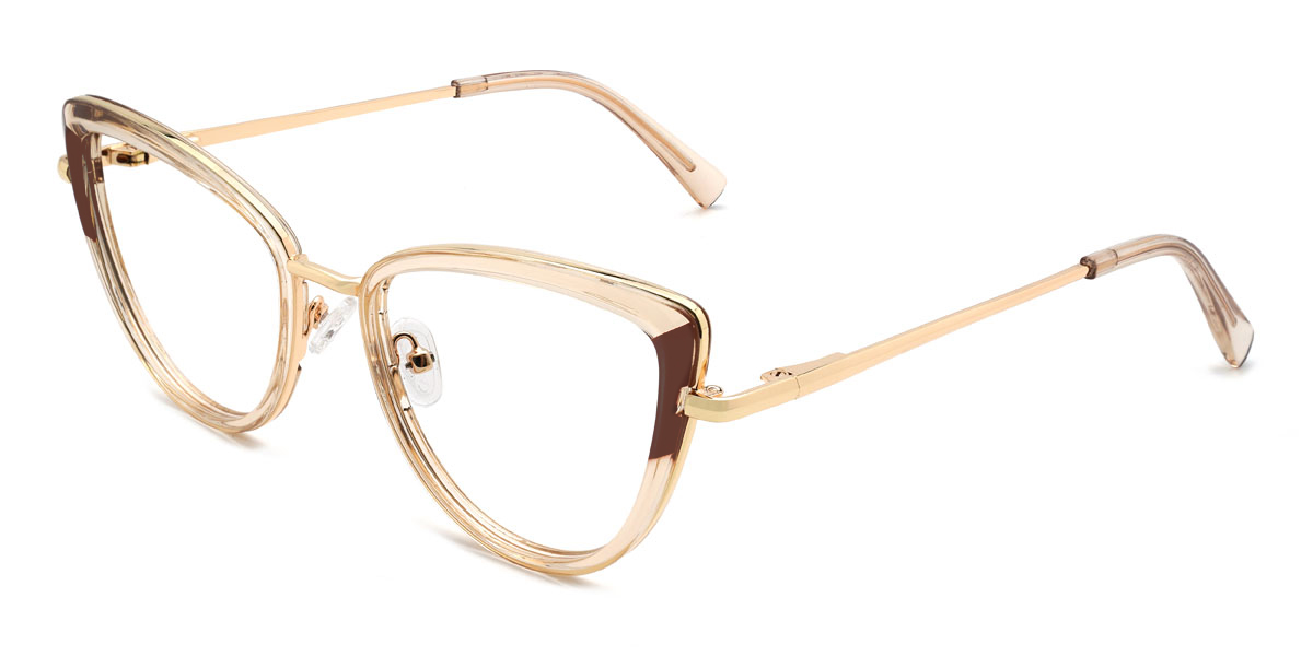 Champagne Simona Glasses - Cat Eye Glasses