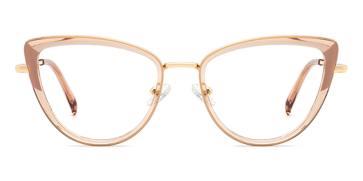 Coral Orange Simona Glasses - Cat Eye Glasses