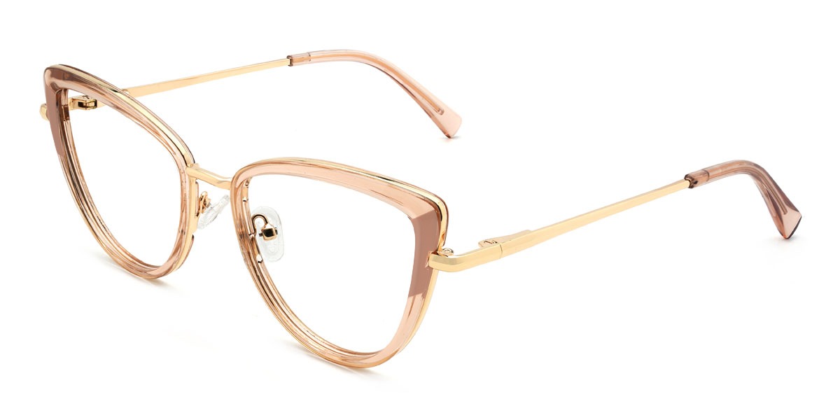 Coral Orange Simona Glasses - Cat Eye Glasses