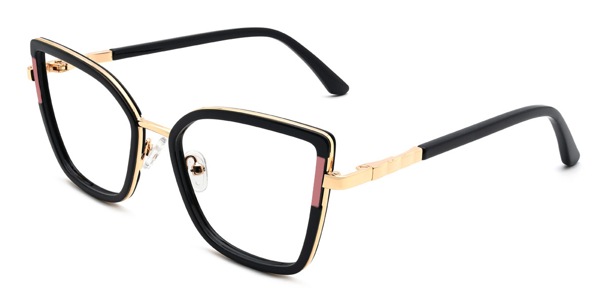 Black Yuliana Glasses - Cat Eye Glasses