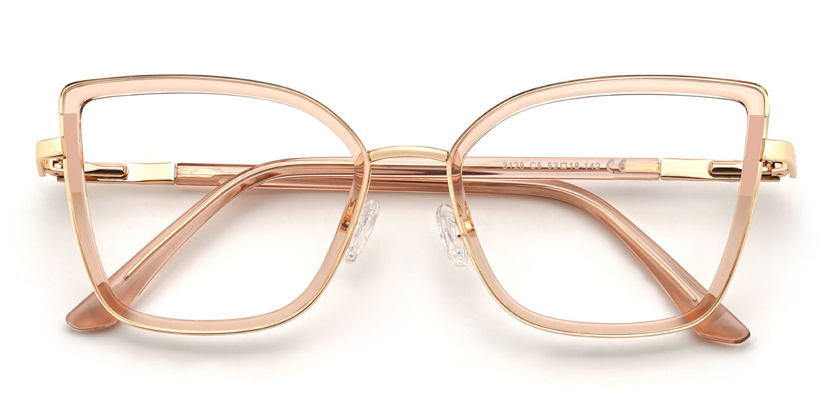 Champagne Yuliana Glasses - Cat Eye Glasses