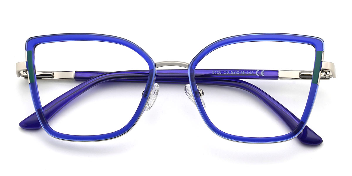 Blue Yuliana Glasses - Cat Eye Glasses