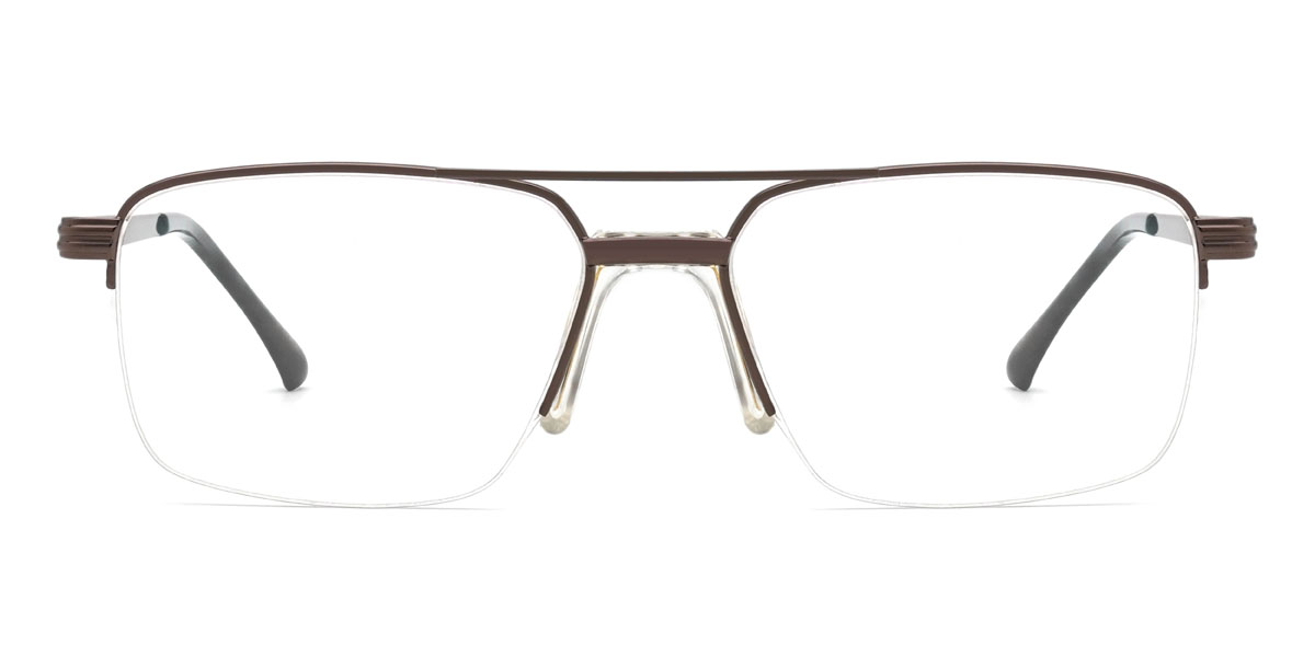 Brown Reynaldo Glasses - Aviator Glasses