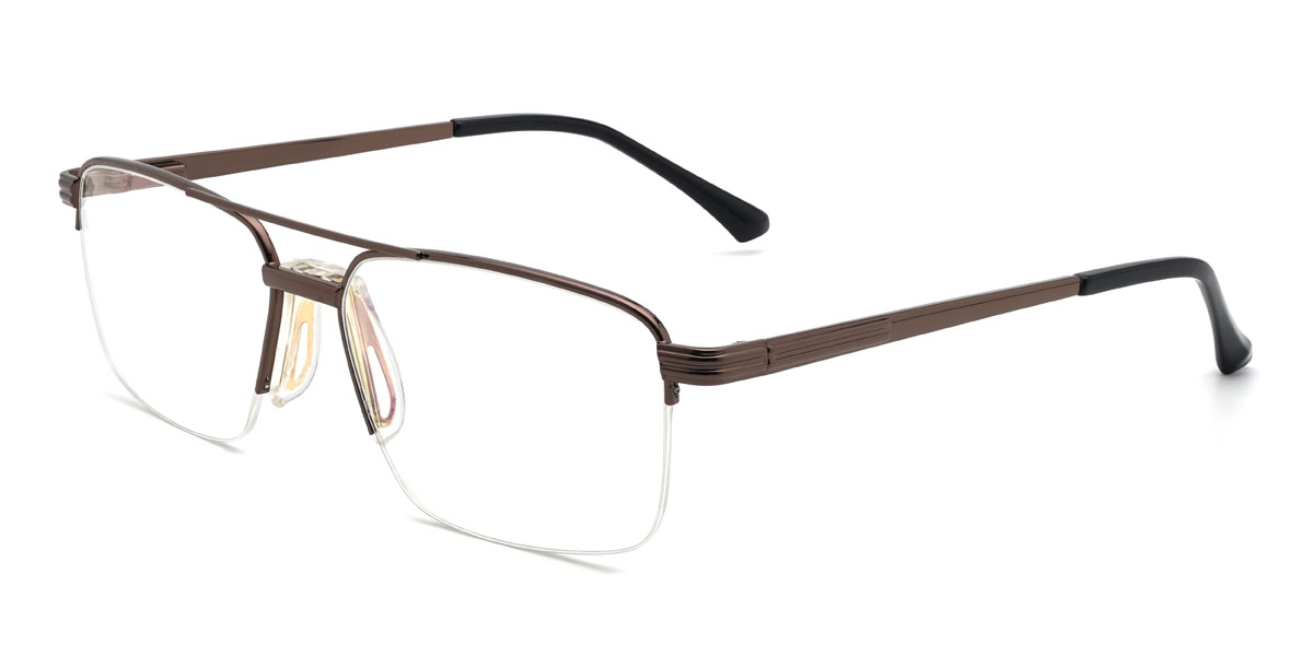 Brown Reynaldo Glasses - Aviator Glasses