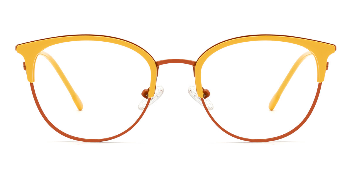 Yellow Orange Joella Glasses - Oval Glasses