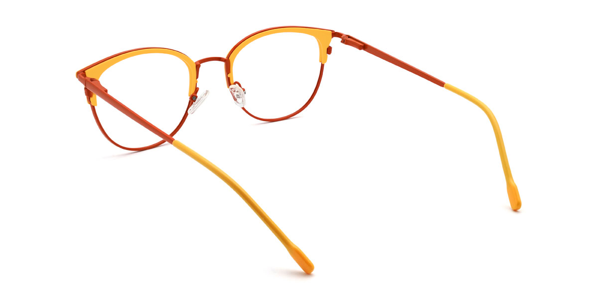 Yellow Orange Joella Glasses - Oval Glasses