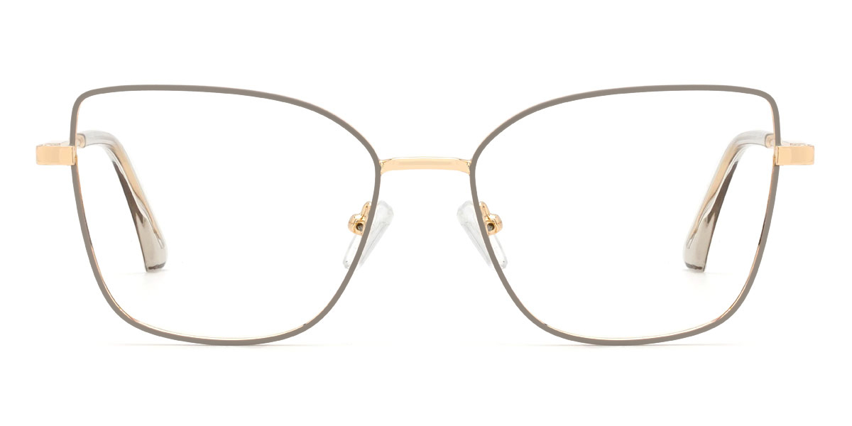 Grey Gradual Purple Jennings Glasses - Cat Eye Clip-On Sunglasses