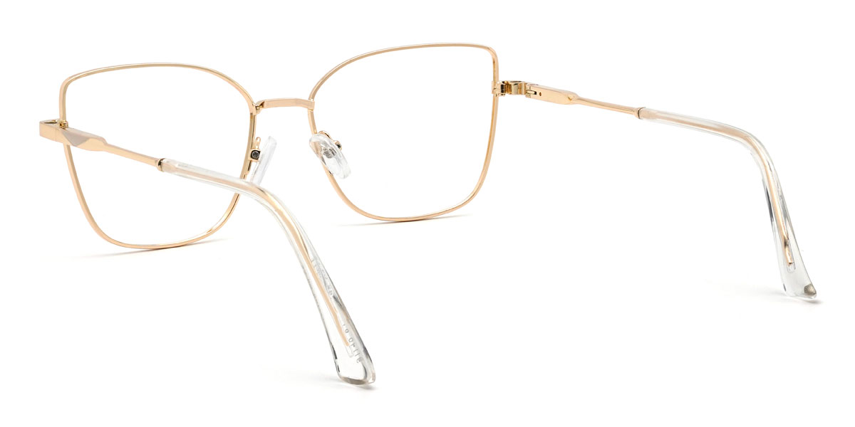 White Gradual Brown Jennings Glasses - Cat Eye Clip-On Sunglasses