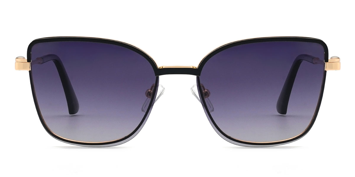 Black Gradual Purple Jennings Glasses - Cat Eye Clip-On Sunglasses