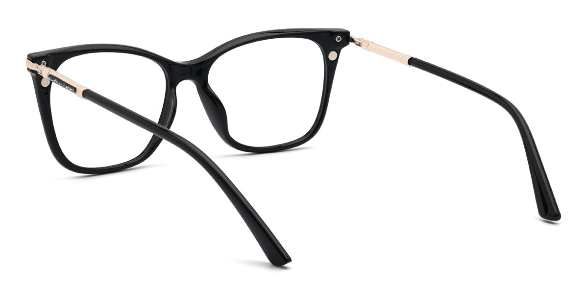 Black Gradual Purple Giovanny Glasses - Rectangle Clip-On Sunglasses