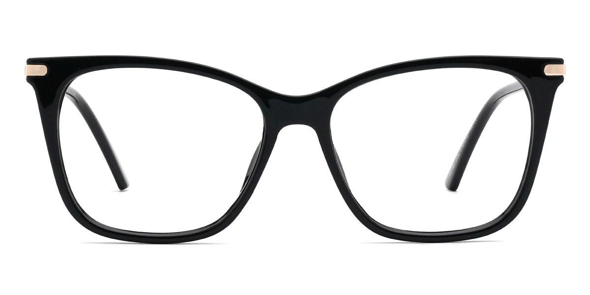 Black Gradual Purple Giovanny Glasses - Rectangle Clip-On Sunglasses