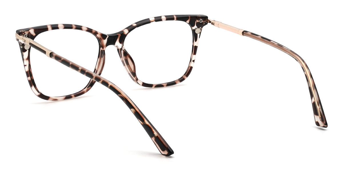 Tortoiseshell Gradual Brown Giovanny Glasses - Rectangle Clip-On Sunglasses