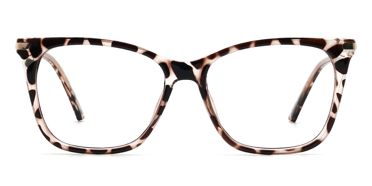 Tortoiseshell Gradual Brown Giovanny Glasses - Rectangle Clip-On Sunglasses