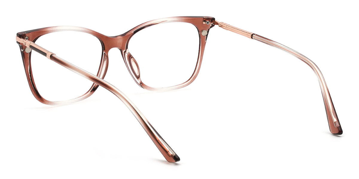 Gradual Brown Gradual Purple Giovanny Glasses - Rectangle Clip-On Sunglasses