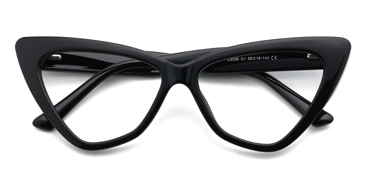 Black Neha Glasses - Cat Eye Glasses