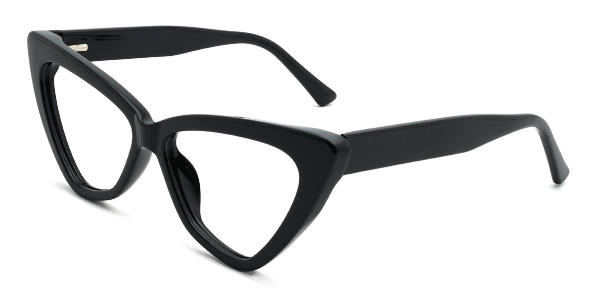 Black Neha Glasses - Cat Eye Glasses