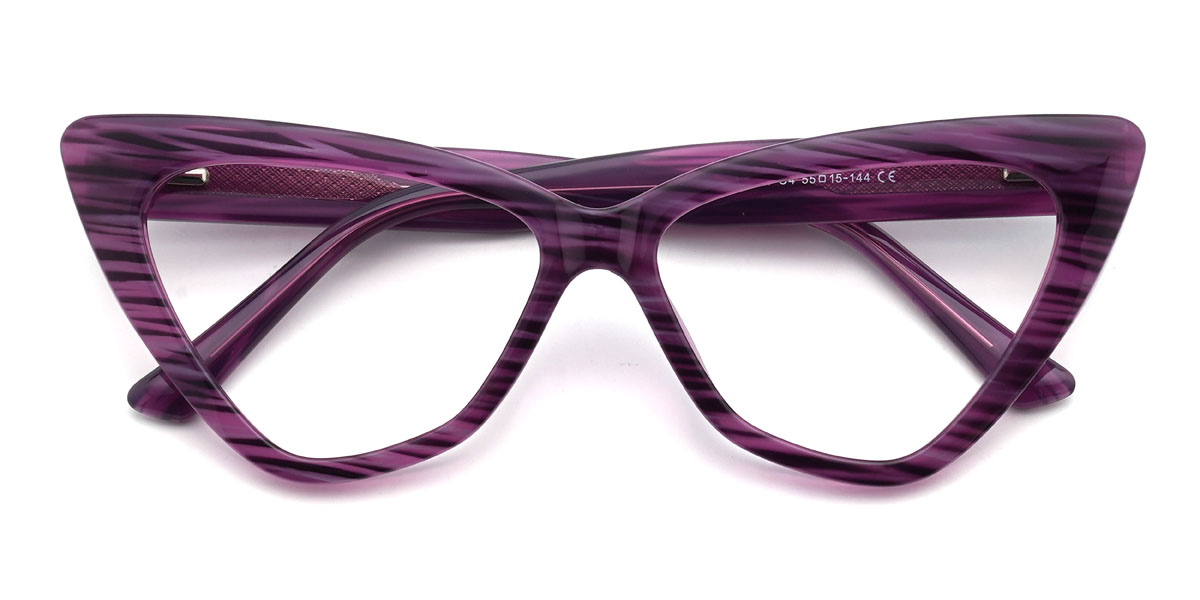 Purple Neha Glasses - Cat Eye Glasses